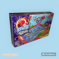 НАСТІЛЬНА ГРА 2В1 "КЛЬОВА РИБАЛКА" З КІНЕТИЧНИМ ПІСКОМ, DANKO TOYS, KRKS-01-01U