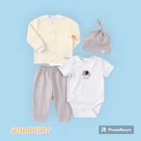 Дитячий комплект для новонароджених КП 251 Бембі жовтий-сірий