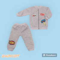 Дитячий костюм для хлопчика Габбі Шеврончики 68 сірий 